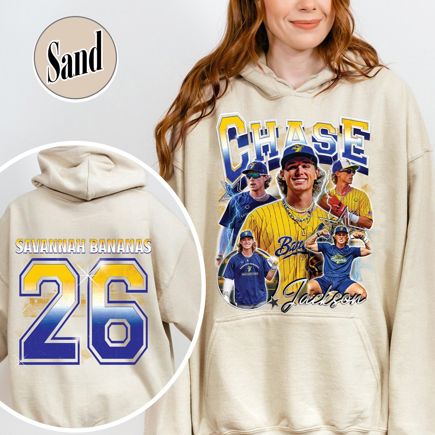 Baseball Hoodie, Personalized Photos Baseball Player Hoodie, Custom Bootleg Baseball Hoodie