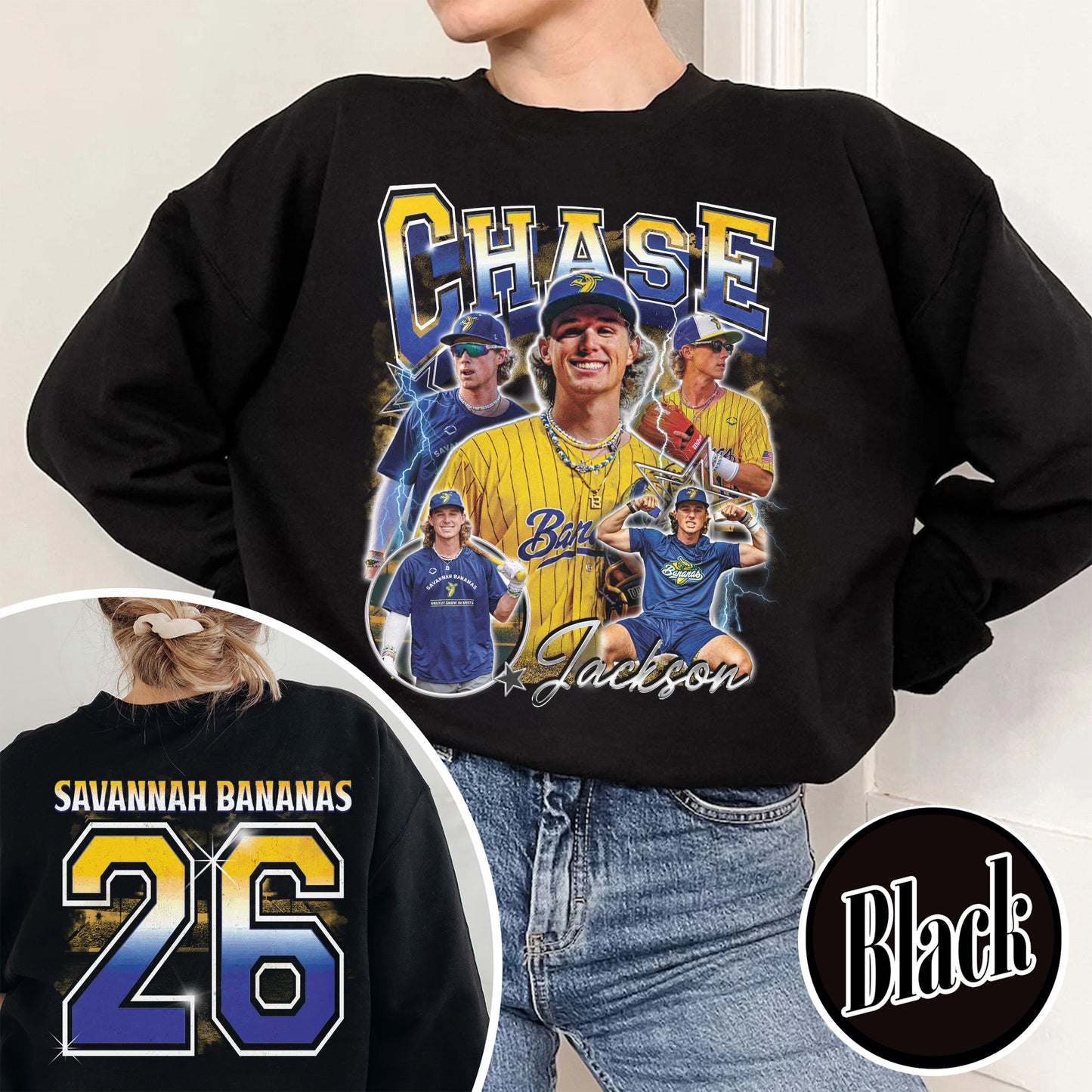 Baseball Sweatshirt, Personalized Photos Baseball Player Sweatshirt, Custom Bootleg Baseball Sweatshirt