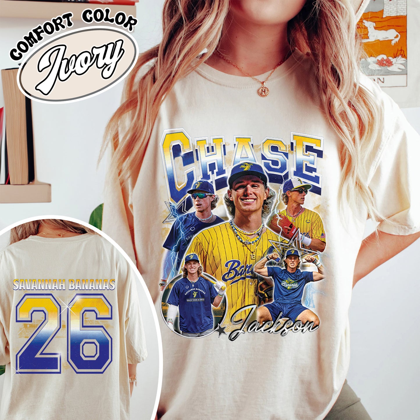 Baseball Comfort Color Shirt, Personalized Photos Baseball Player Shirt, Custom Bootleg Baseball Shirt