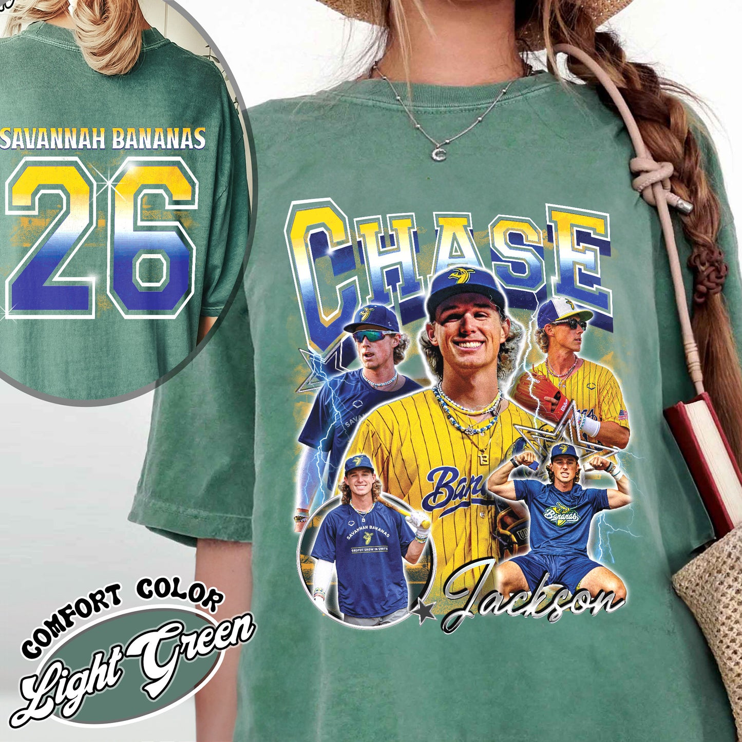 Baseball Comfort Color Shirt, Personalized Photos Baseball Player Shirt, Custom Bootleg Baseball Shirt