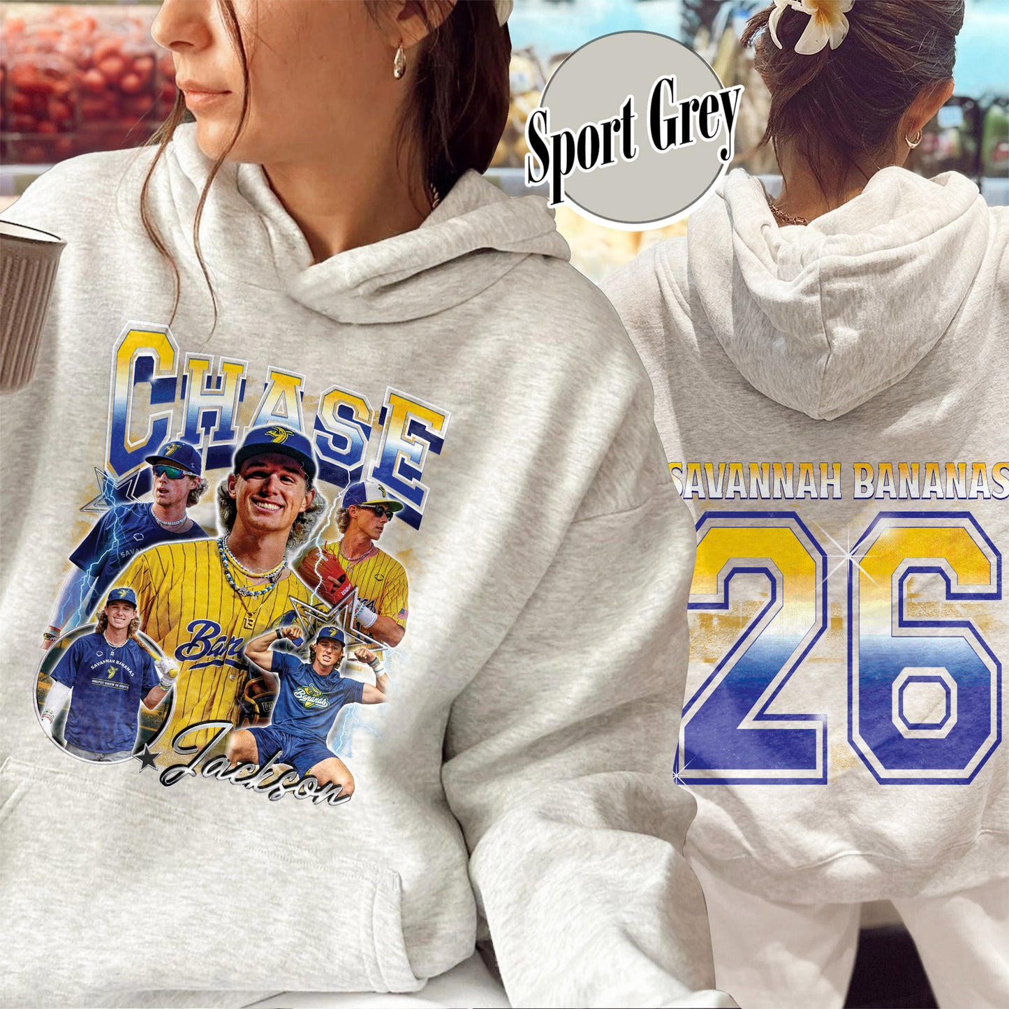 Baseball Hoodie, Personalized Photos Baseball Player Hoodie, Custom Bootleg Baseball Hoodie