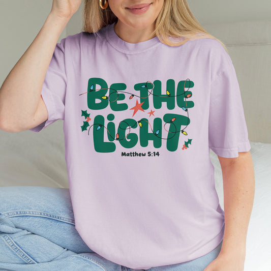 Be The Light Matthew 5:14 Christian Christmas Bible Verse Shirt