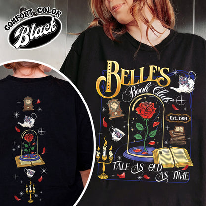 Belle’s Book Club Comfort Colors Shirt, Tale As Old as Time Belle’s Book Cafe Shirt, Belle Princess Book Tee