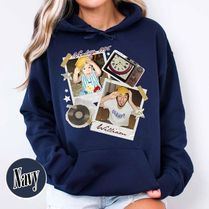 Birthday Party Hoodie, Custom Vintage Photo and Year Hoodie With Picture Personalized 30th 40th