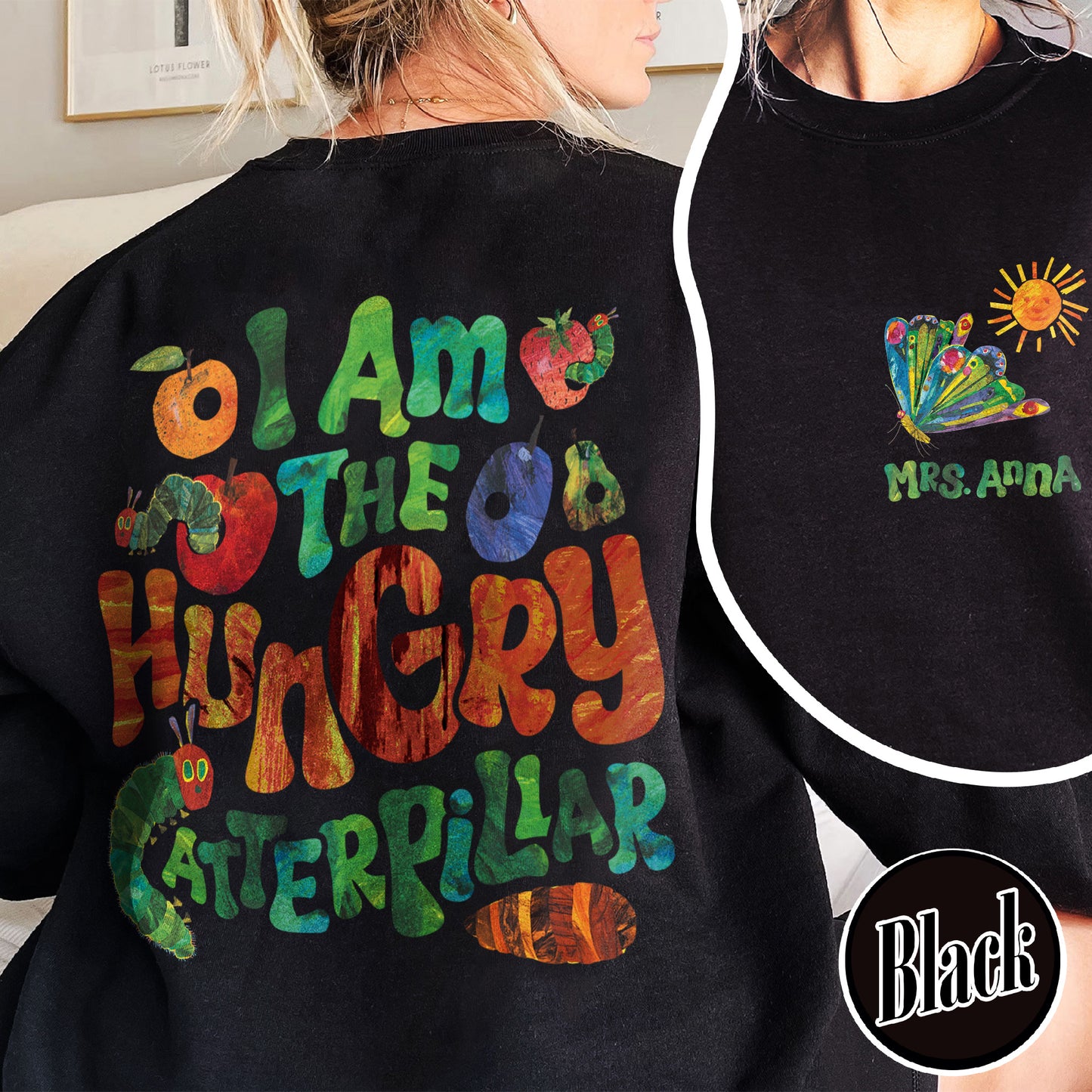 Custom Family Sweatshirt, Matching, Hungry Caterpillar, Back to School, Baby First Birthday