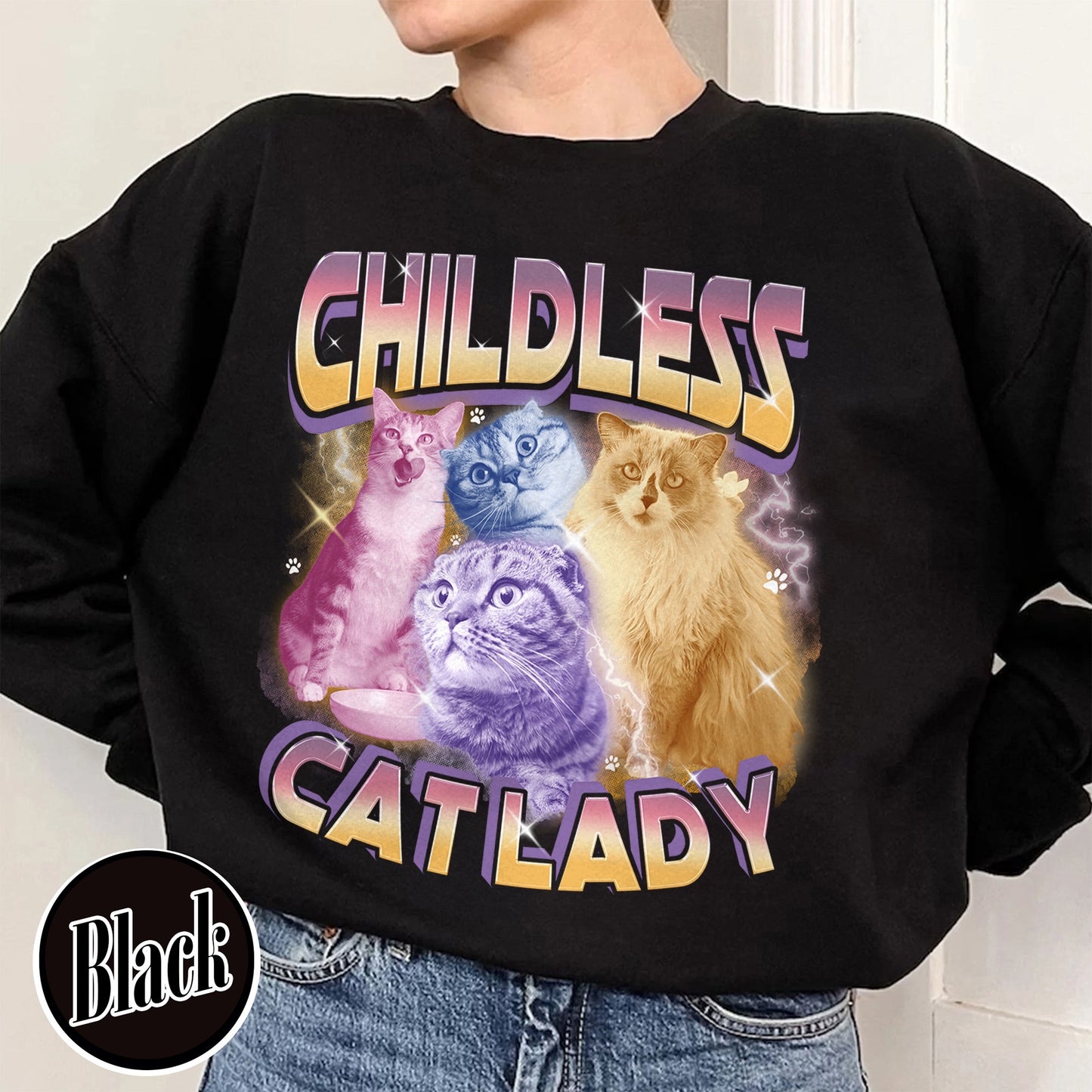 Election Sweatshirt, Childless Cat Lady Custom Bootleg 2024 Sweatshirt, Madame President Sweatshirt