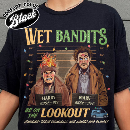 Wanted the Wet Bandits Comfort Color Shirt, Christmas Shirt, Retro Funny Christmas Shirt, Christmas 90s Movies Shirt, Christmas Movies, Merry Christmas