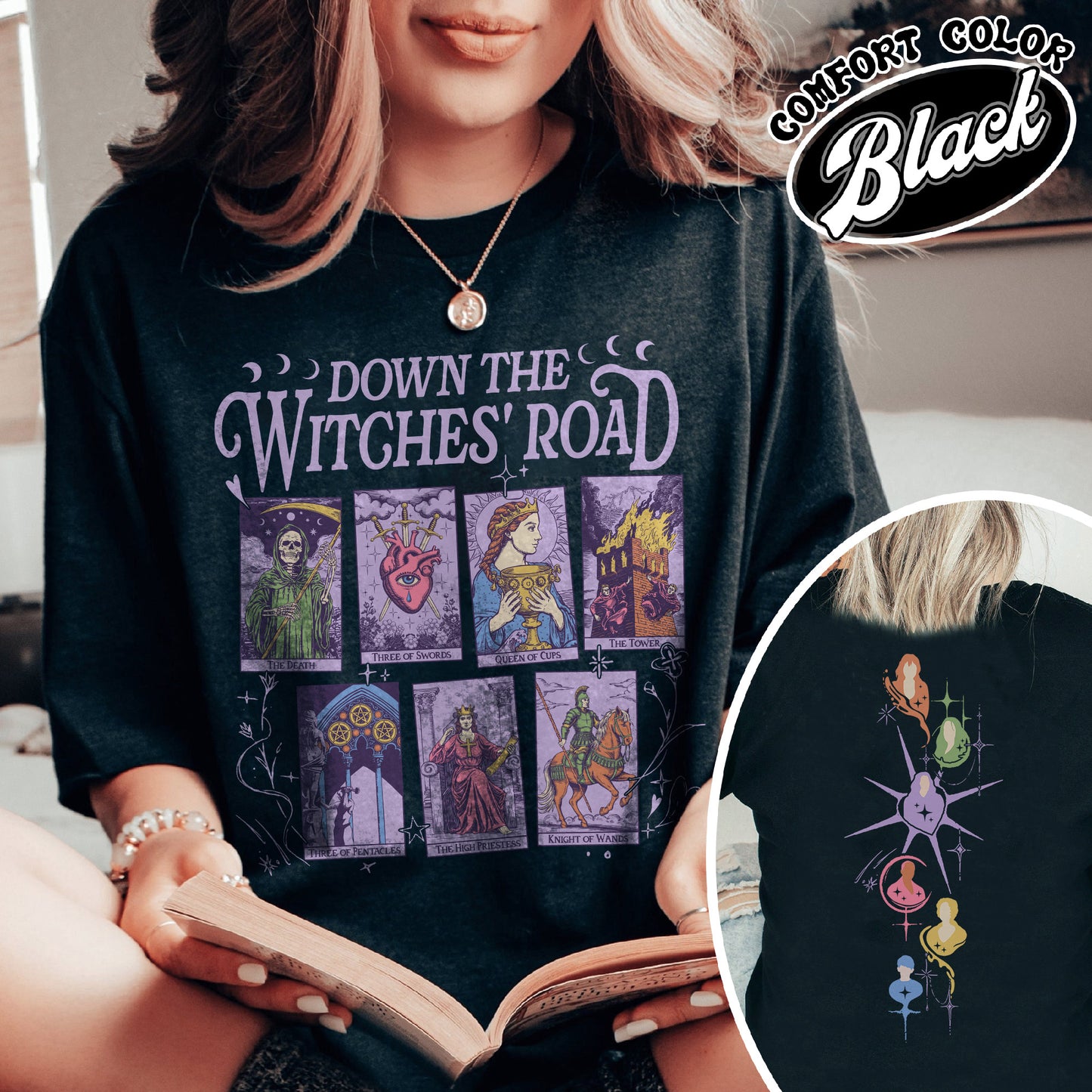 Down The Witches Road Shirt,Wicca Green Witch Shirt,Down The Witches Road Tarot Cards Shirt,Witch Coven Shirt,All Along Shirt,Witches Shirt