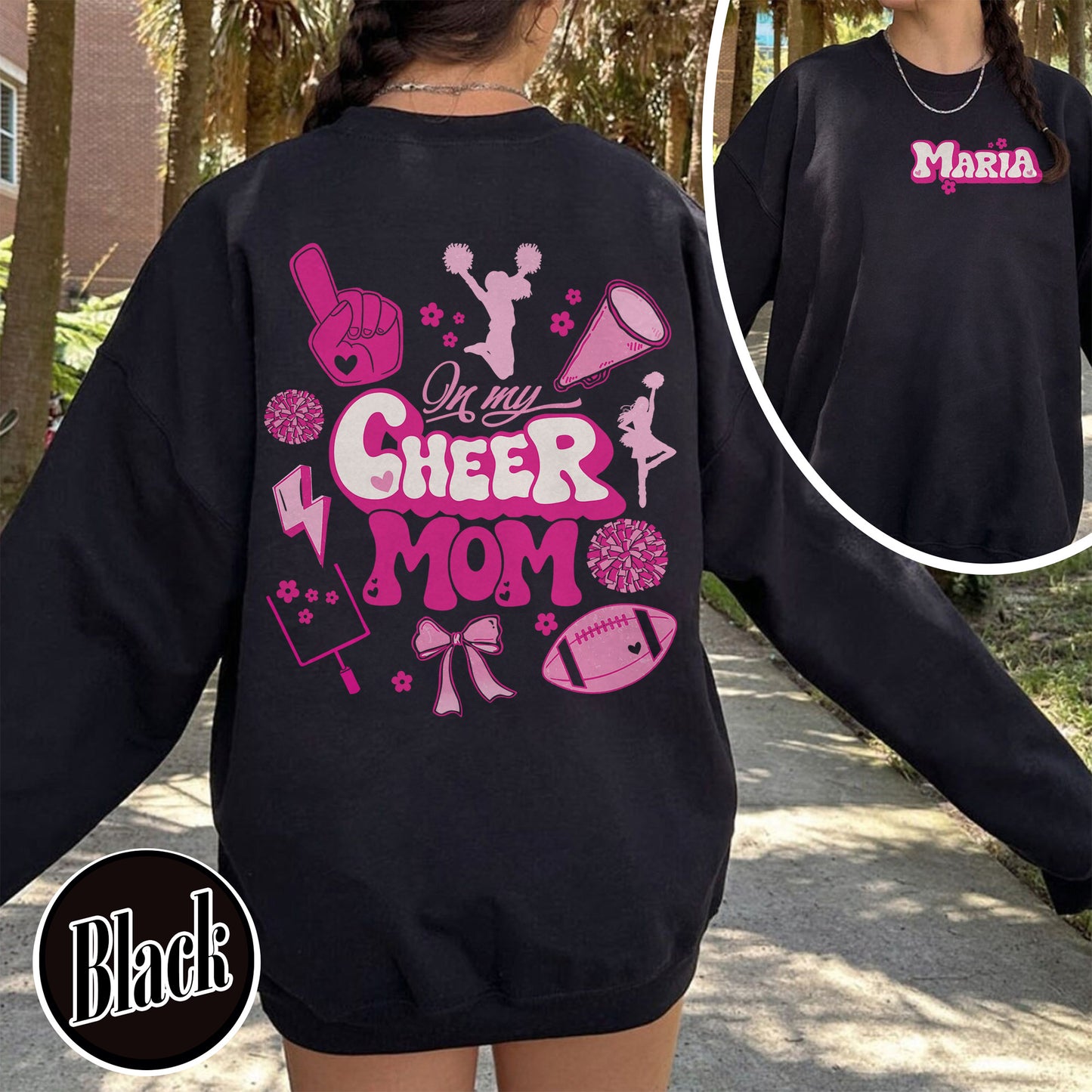 Football Mom Sweatshirt, In My Cheer Mom Era Sweatshirt, Custom Cheer Mom Summit Sweatshirt