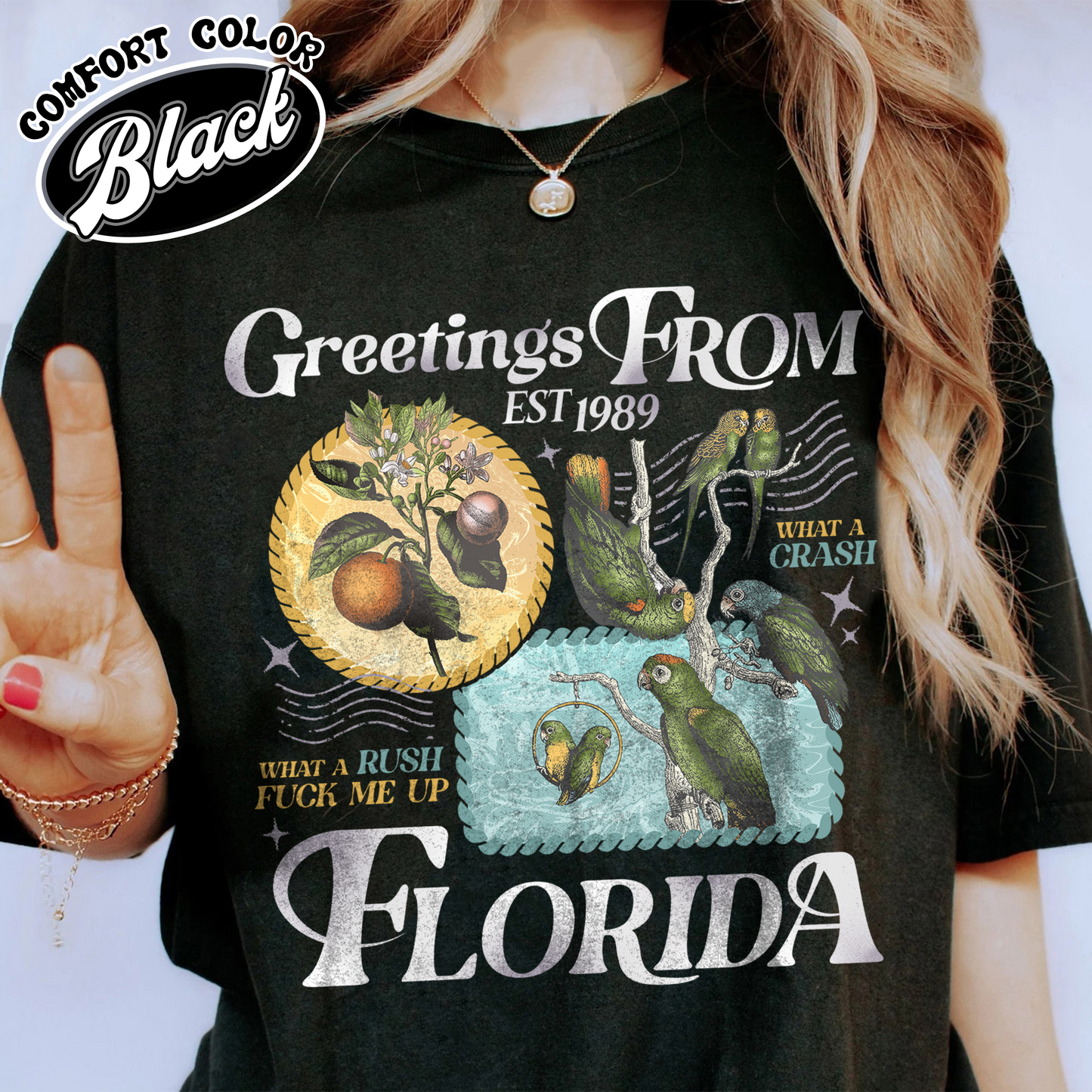 Florida!!! Comfort Colors® Shirt, Palm Beach Shirt, Girls Trip Tshirt, Trendy Summer Shirt, Ttpd Shirt, Tropical Aesthetic Swiftie Gift