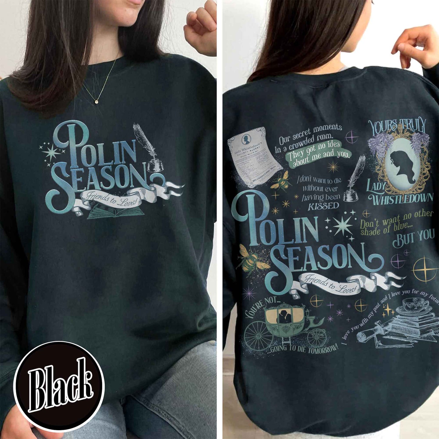 Penelope Colin Bridgerton Season 3 Sweatshirt, Polin Season, Penelope And Colin Sweatshirt, Spill The Tea Lady Whistledown's Society Papers Sweatshirt