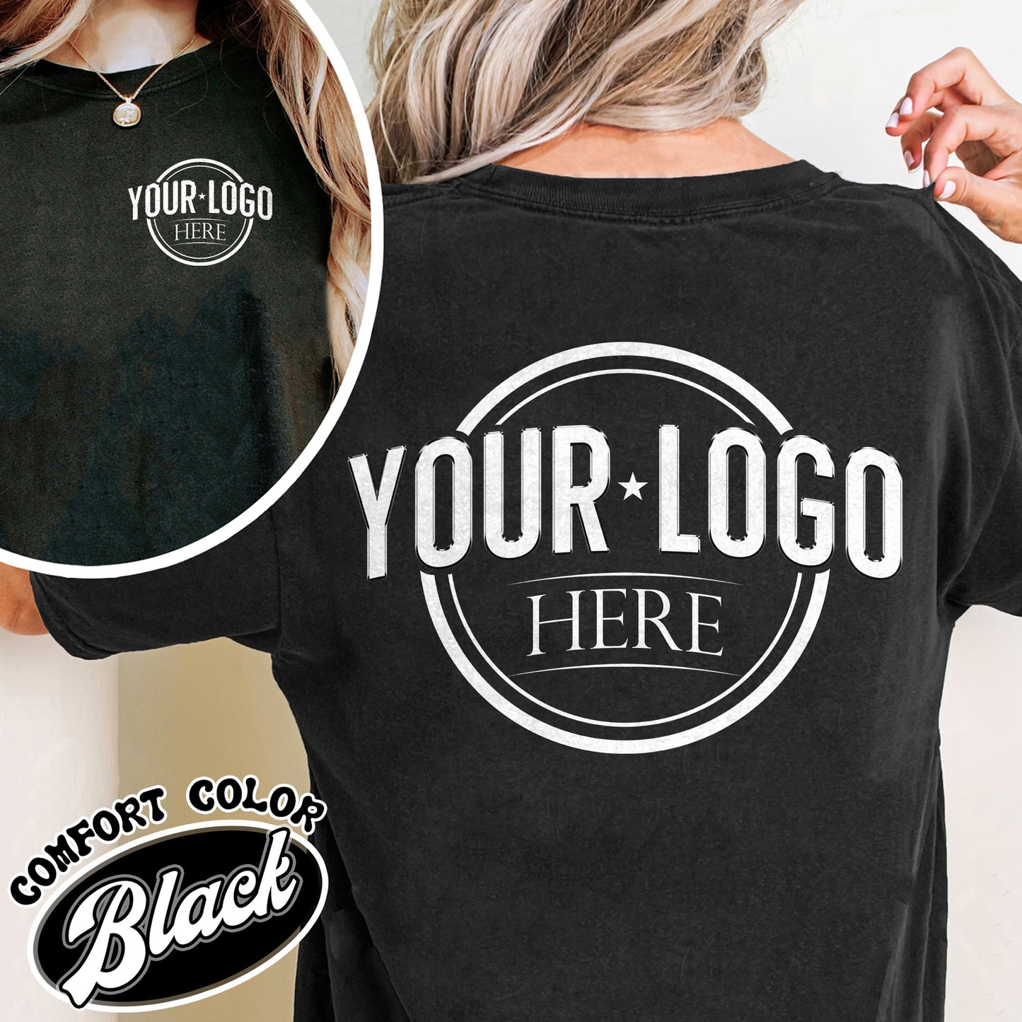 Business Logo Shirt Front and Back Shirt, Custom Logo Shirt Bulk, Custom Business Logo, Custom Shirt of My Logo, Your Logo Here Shirt