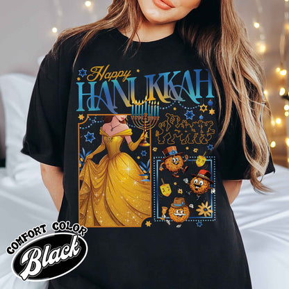 Happy Hanukkah Comfort Color Shirt, Menorah Shirt, Hanukah Menorah Dreidel Shirt, Happy Hannukah Merry Christmas Shirt, Chanukah Shirt, Jewish Holiday Shirt