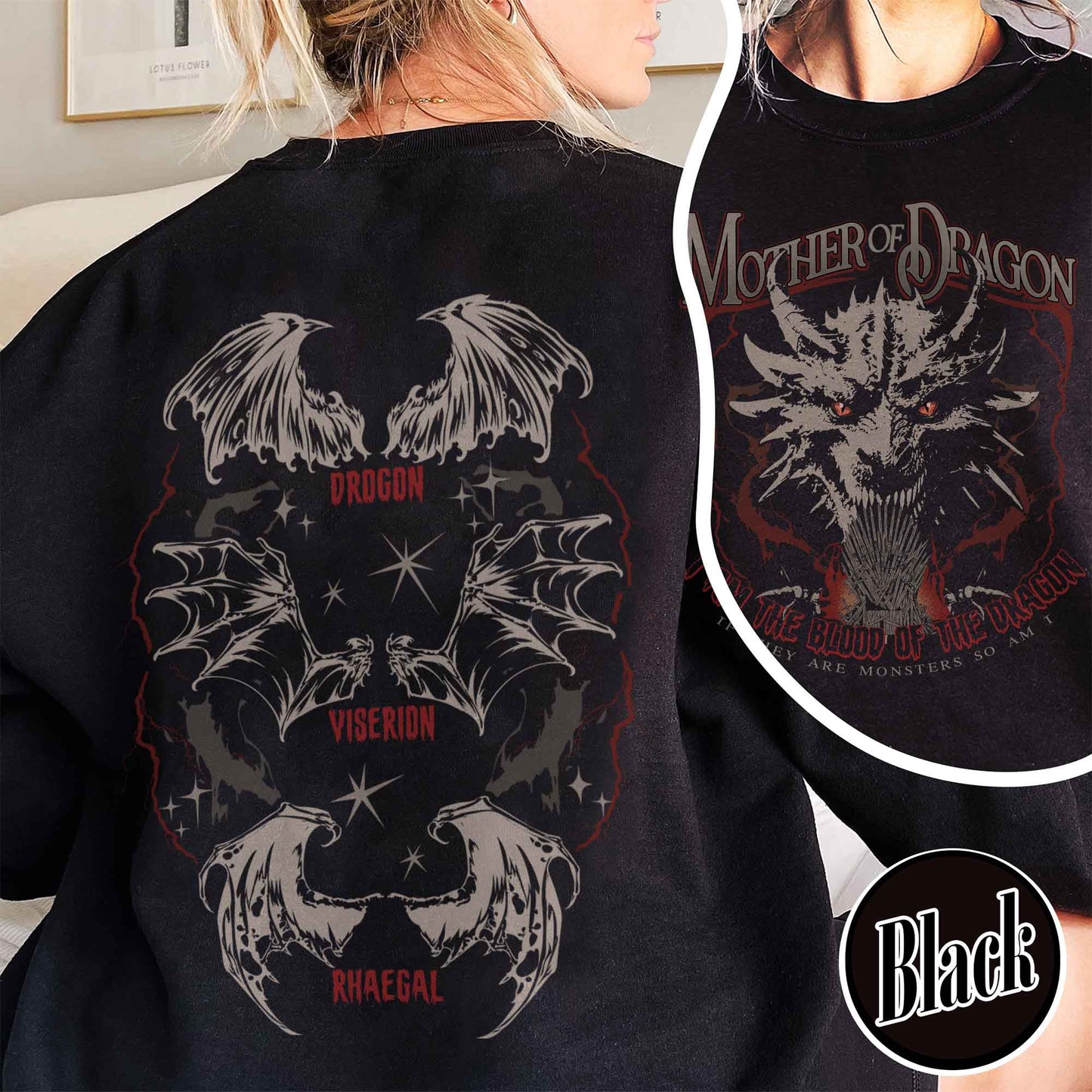 Father of the Dragon SweatShirt, Mother of Dragons SweatShirt, Mother of Dragon Year of the Dragon, Father of Dragons SweatShirt, GOT SweatShirt