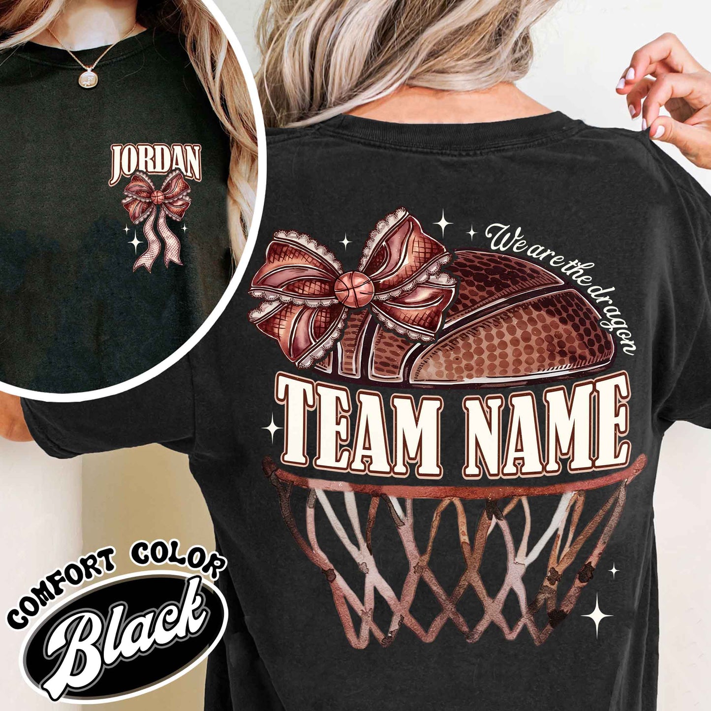 Custom Basketball Mom Shirt, Personalized Basketball Shirt, Game Day Basketball Shirt, Girl Basketball Shirt, Custom Team Basketball Shirt