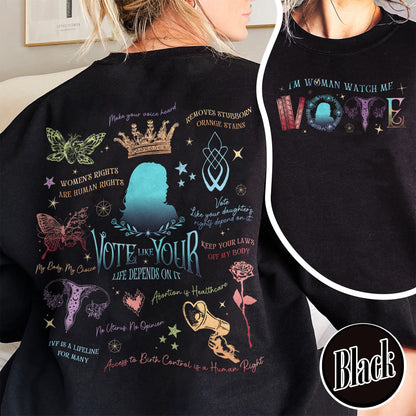 Election Sweatshirt, Vote Like Your Granddaughter’s Rights Depend on It Sweatshirt, Vote-Vote Sweatshirt