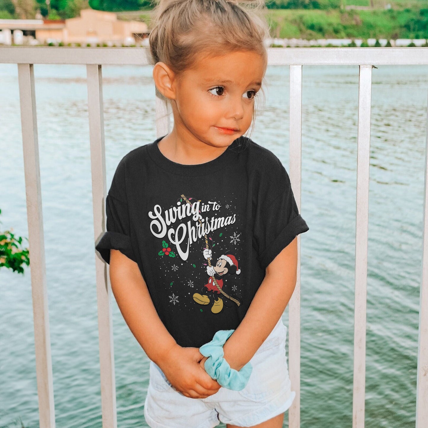 Swing Into Christmas Shirt: Funny Mickey Christmas Tee, Cute Holiday Shirt, Festive Disney Christmas Outfit Youth Tshirt