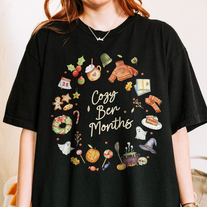 Cozy Ber Months Shirt, Fall Winter Seasonal Tee, Autumn Halloween Thanksgiving Christmas Top Tshirt