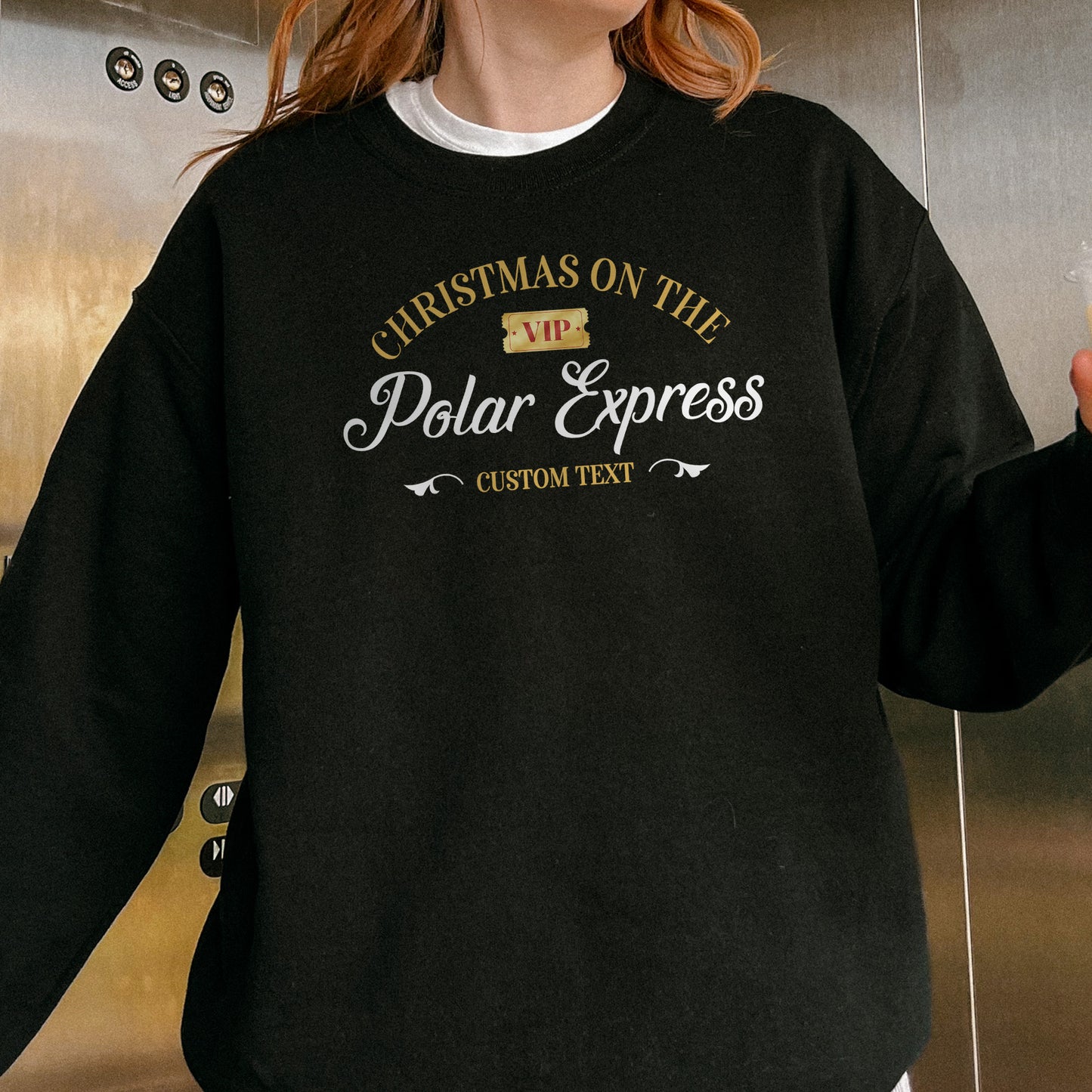 Polar Express Family Christmas Sweatshirt, Custom Matching Holiday Sweatshirt, Personalized Christmas Sweatshirt