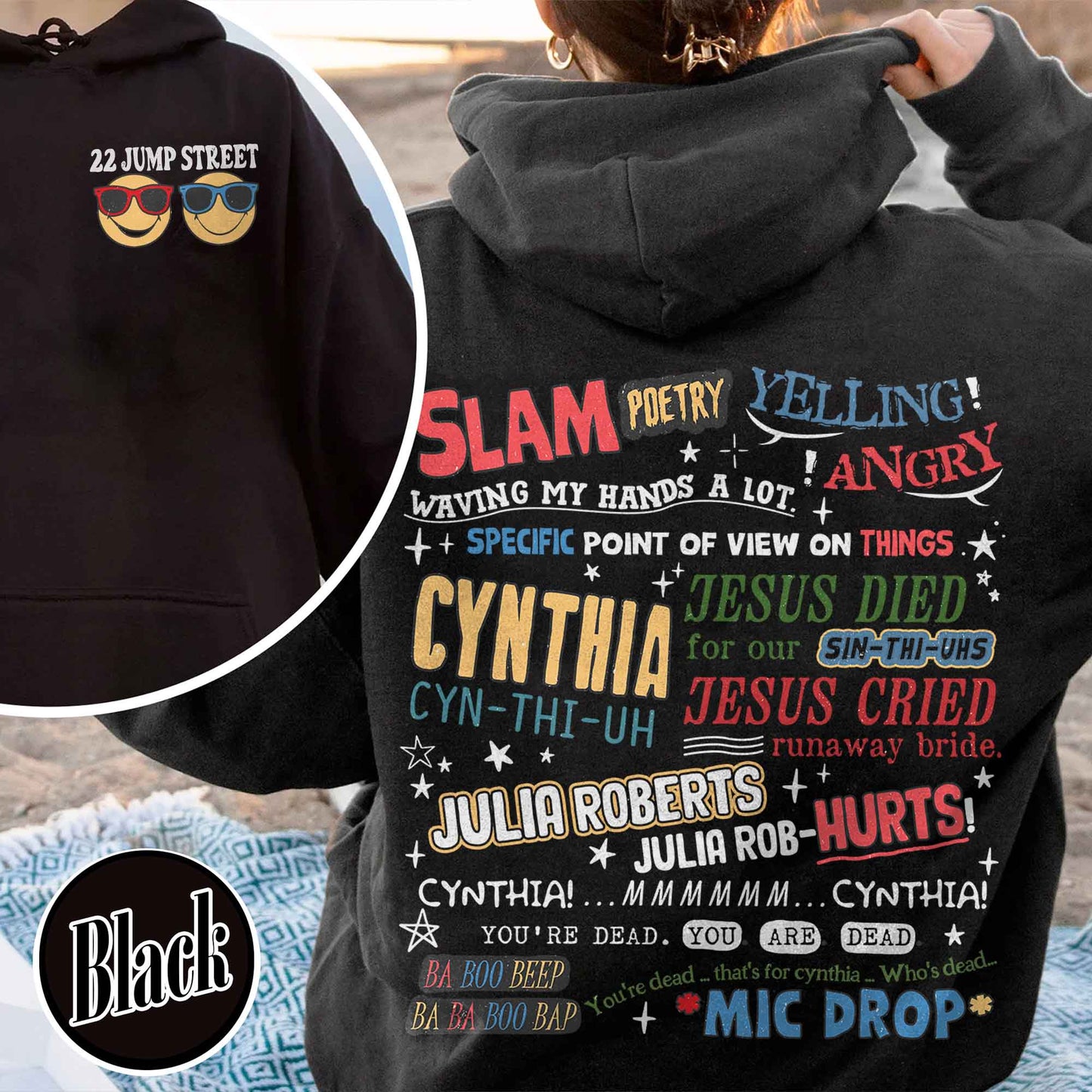 Cynthia Slam Poetry Hoodie, Hoodie With Poetry, Funny Hoodie, 22 Jumb Street Hoodie, Slam Poetry Quotes