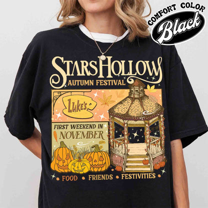 Stars Hollow Autumn Festival  Comfort Colors Shirt, Where You Lead I Will Follow Shirt, Tv Show Fans Gift, Fall Shirt, Luke's Coffee Tee