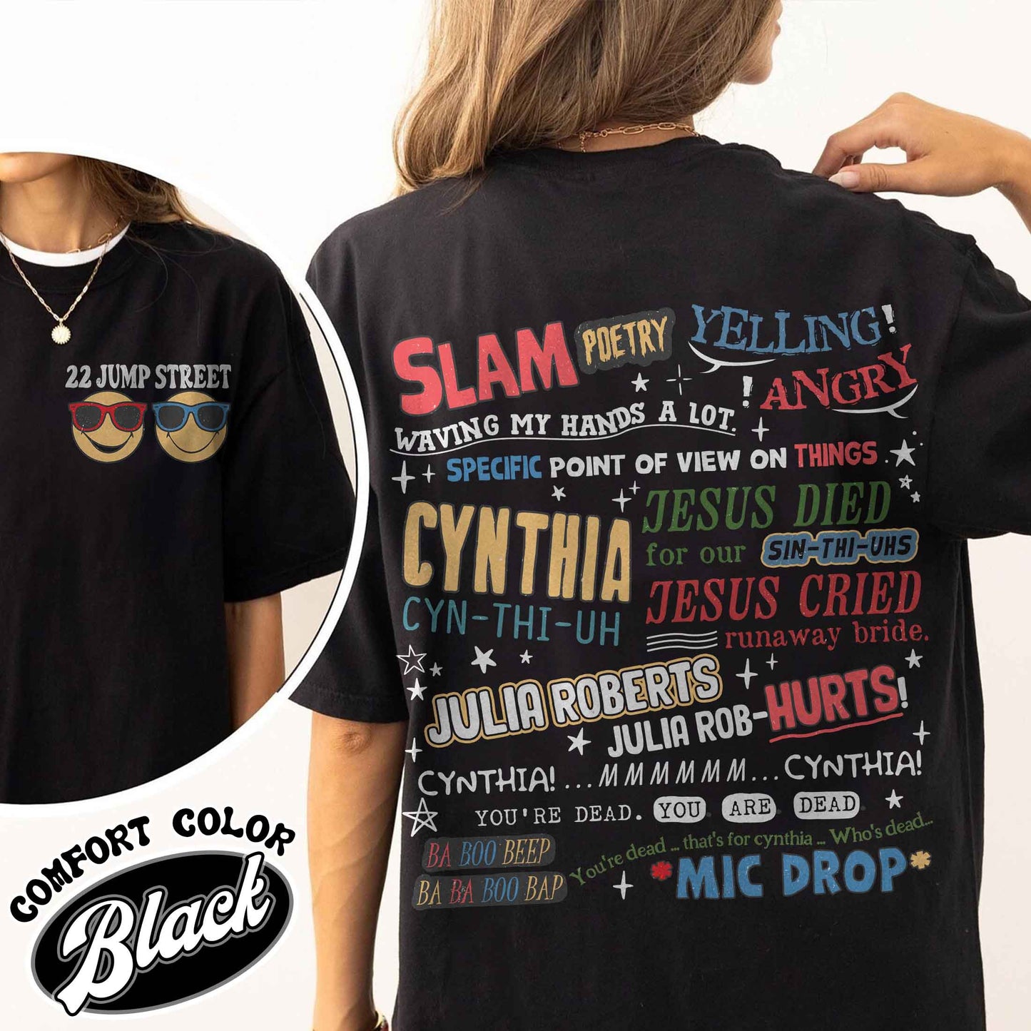 Cynthia Slam Poetry Comfort Color Shirt, T Shirt With Poetry, Funny Shirt, Cynthia Slam Poetry Comfort Colors Shirt, 22 Jumb Street Shirt, Slam Poetry Quotes