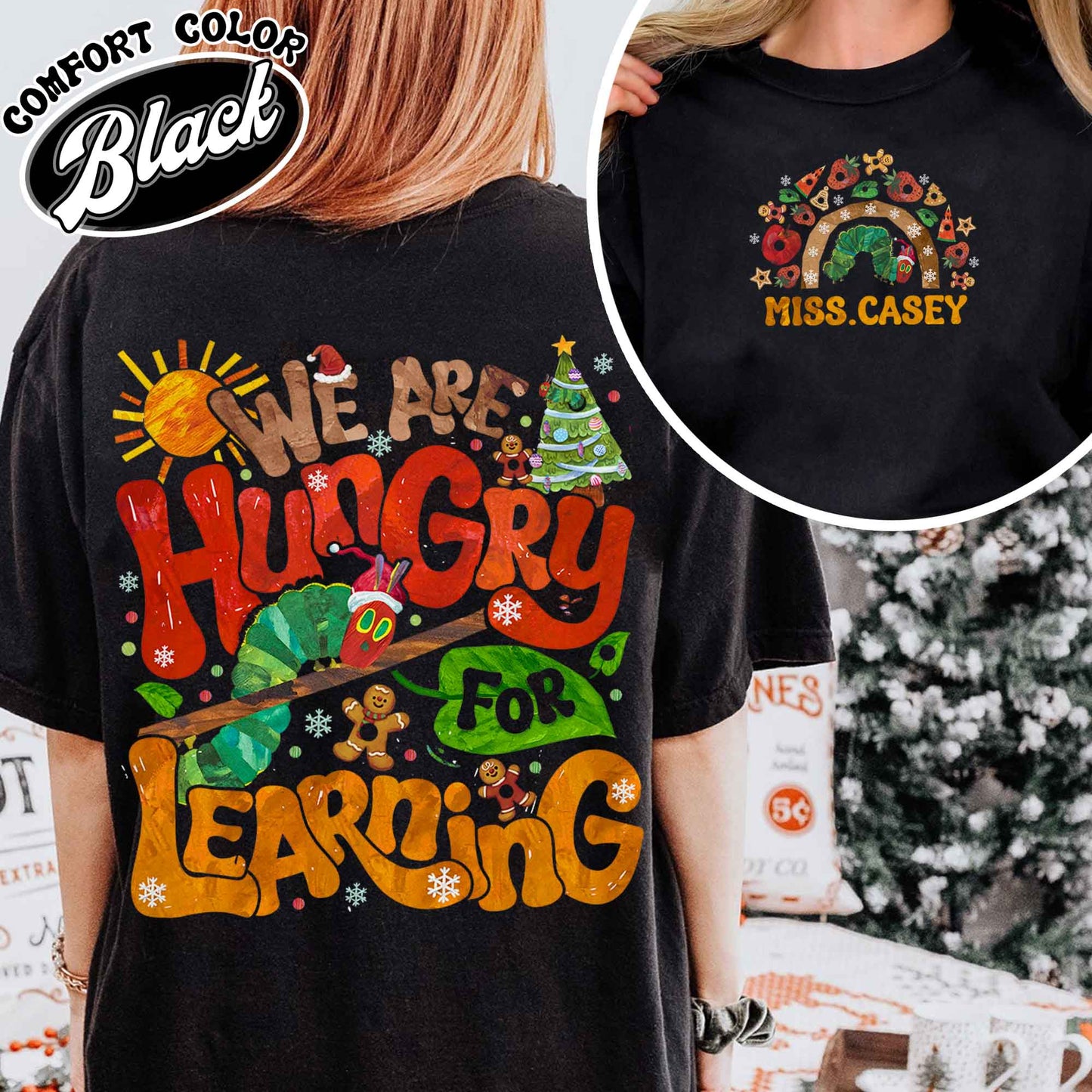 We Are Hungry for Learning Shirt, We Are Hungry for Learning Chritsmas, Funny Teacher Shirt, Teacher Christmas Shirt, Teacher Christmas Gift