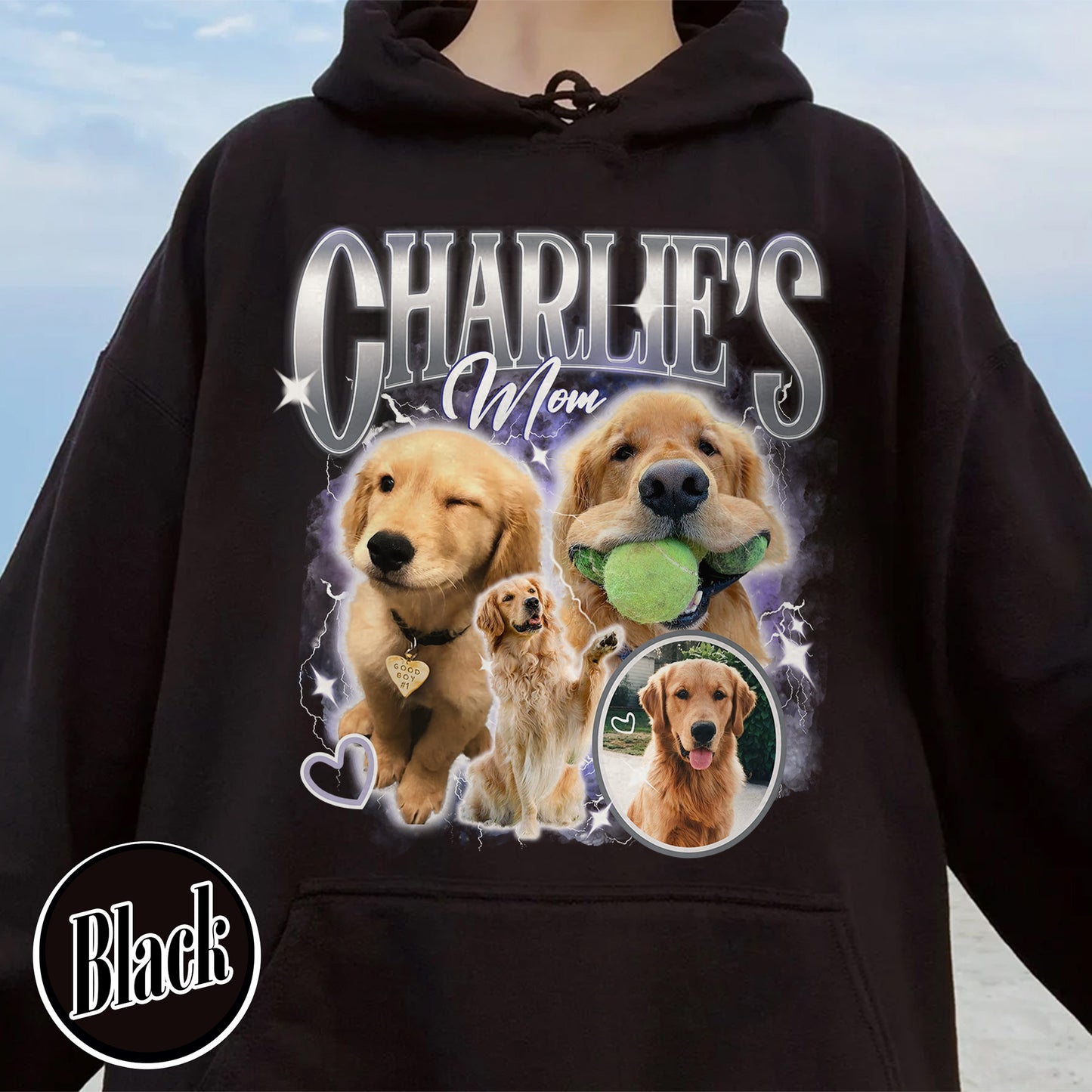 Pet Lover Hoodie, Pet Custom Vintage Washed Hoodie, Custom Dog Cat Mom Hoodie
