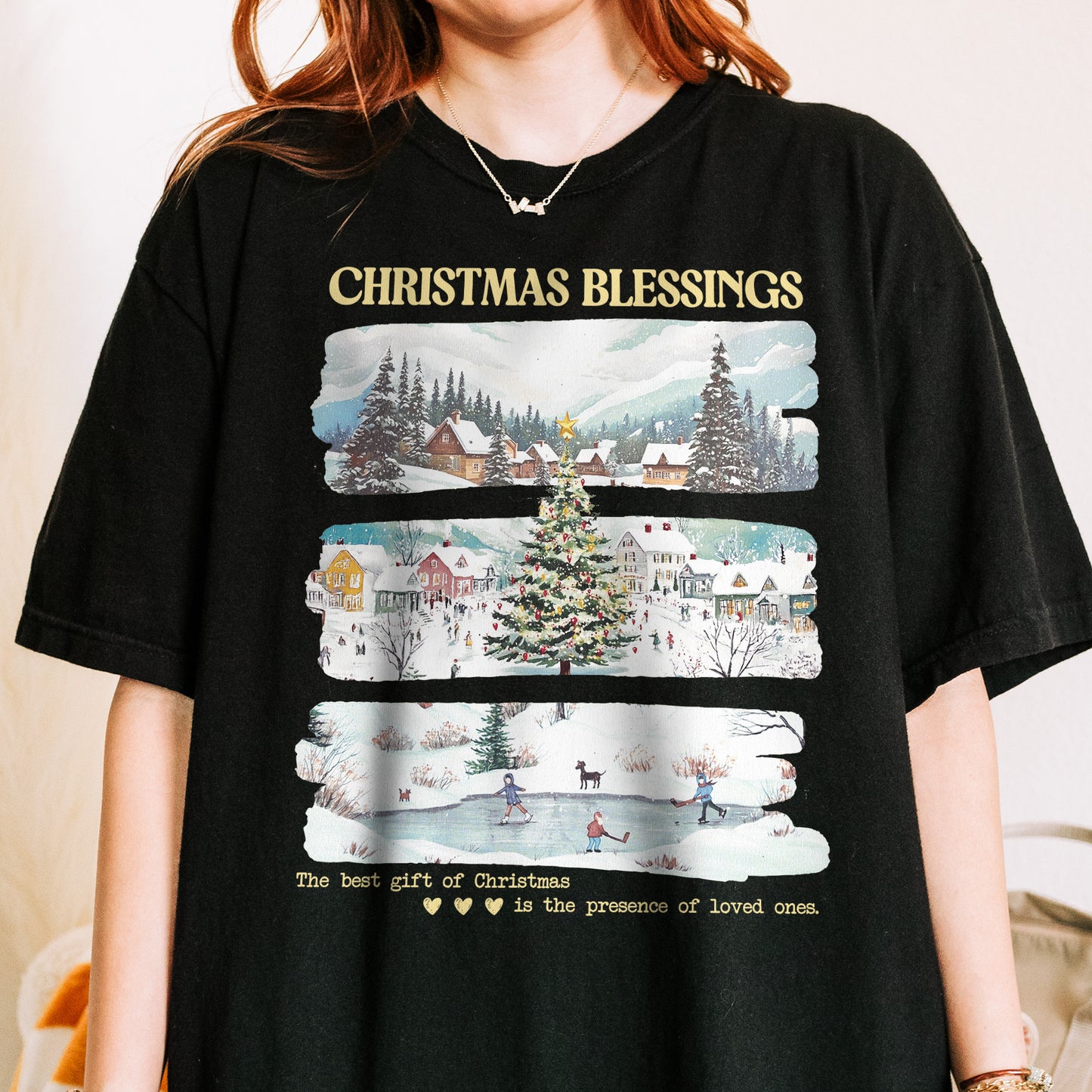 Merry Christmas Shirt: Christmas Blessings Shirt, Cute Santa Tee, Xmas Shirt