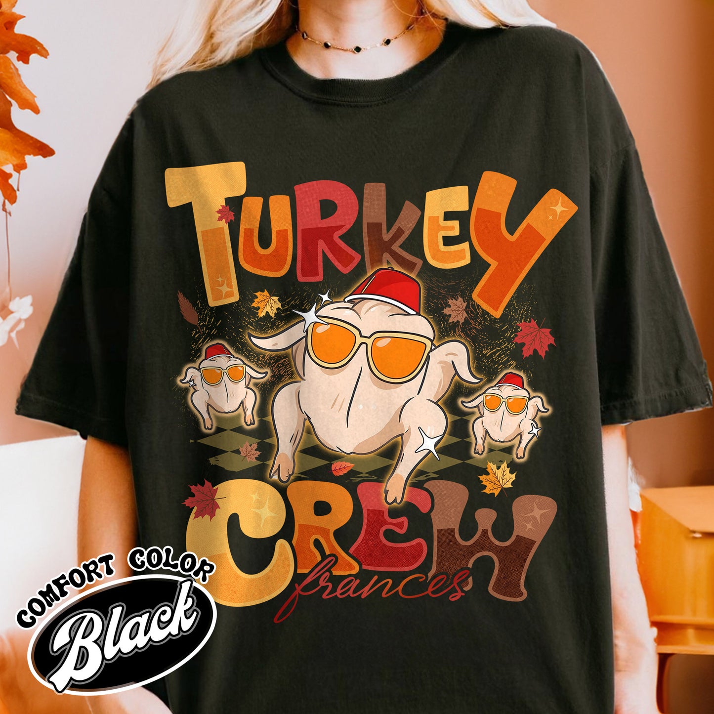 Turkey Crew Tshirt, Thanksgiving Shirt, Custom Family Thanksgiving, Turkey Squad Shirt, Friendsgiving T Shirts, Personalized Thanksgiving Shirt