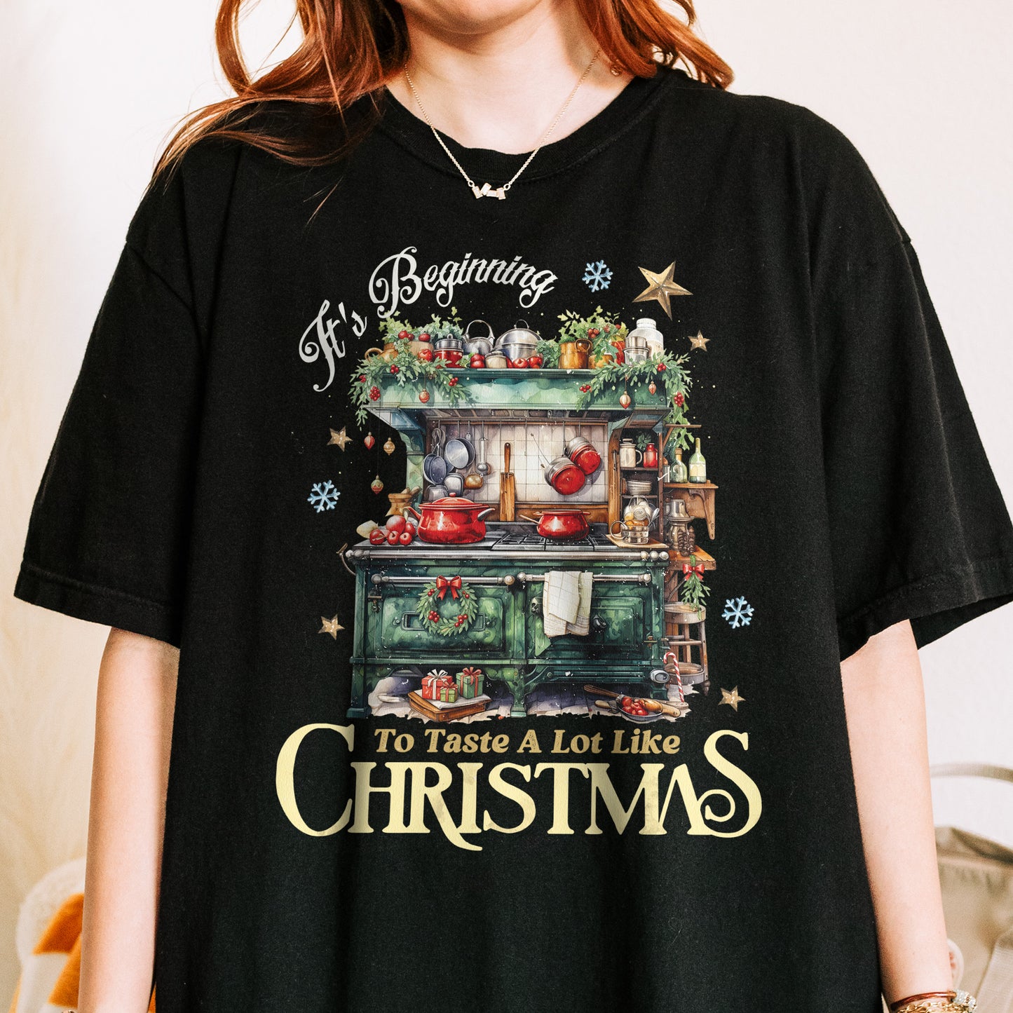 Christmas Kitchen Shirt: It’s Beginning to Taste Like Christmas, Cozy Christmas Baking Shirt