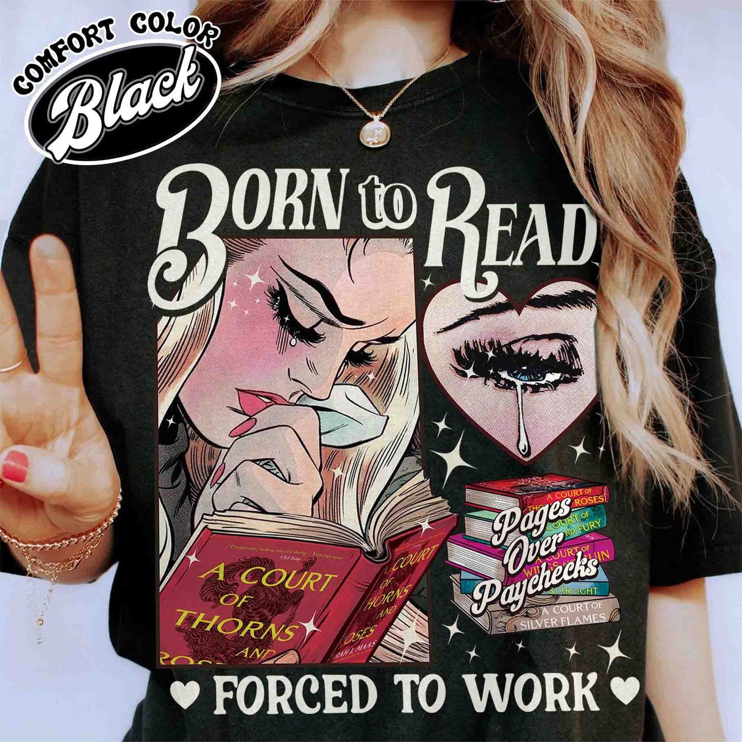 Born To Read Bookish Comfort Colors Shirt, Funny Reader Book Addict, Bookish Gift For Her, Dark Romance, Smut Shirt Gift Booktok, Sjm Book Shirt