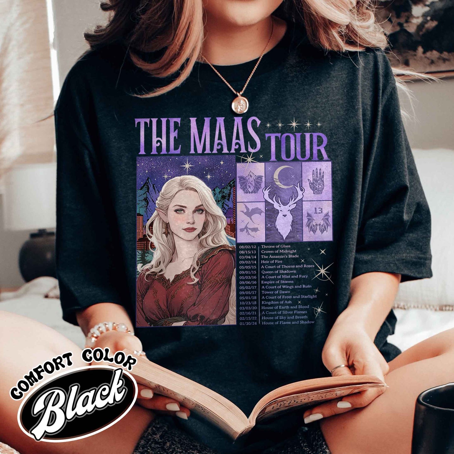 The Maas Tour Shirt, TOG Shirt, ACOTAR Shirt, ACOTAR TOG Crescent City Shirt, Sjm Tour Shirt, Book Shirt Sjm, Book Lovers Shirt, Bookish Shirt