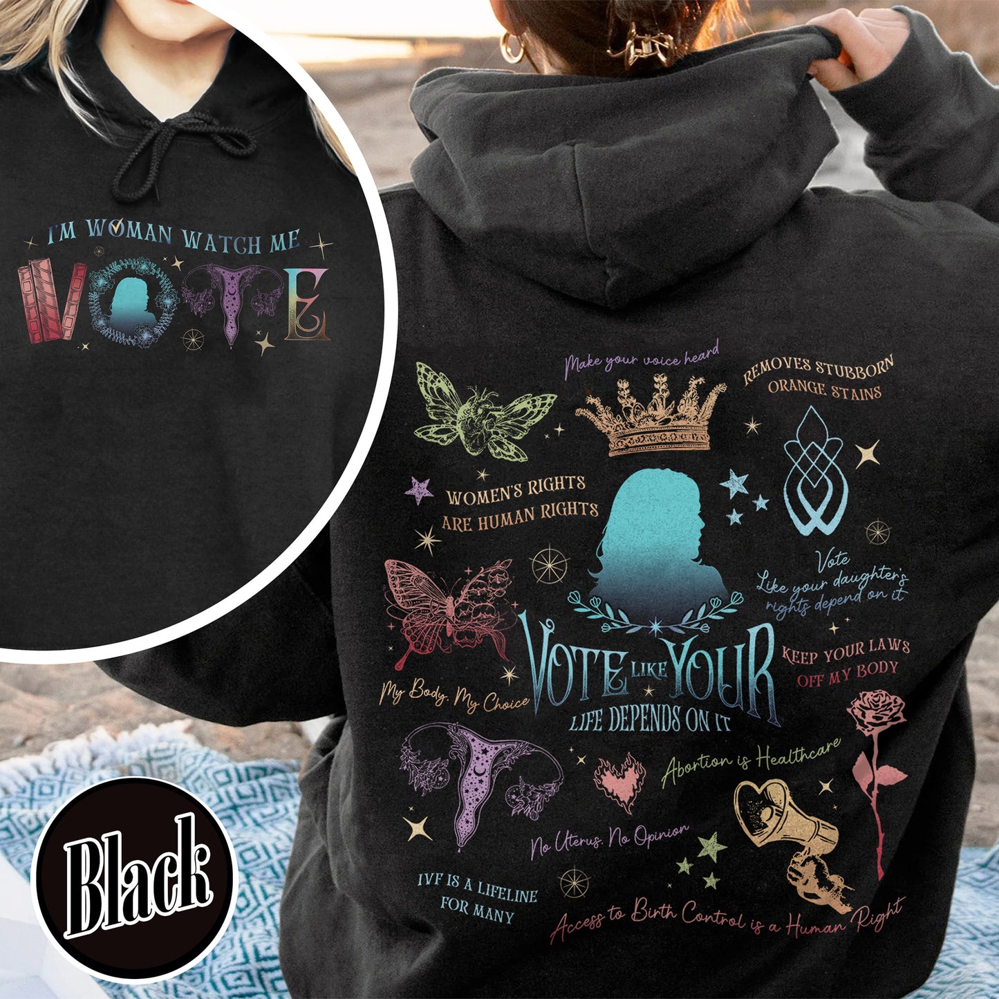 Election Hoodie, Vote Like Your Granddaughter’s Rights Depend on It Hoodie, Vote-Vote Hoodie