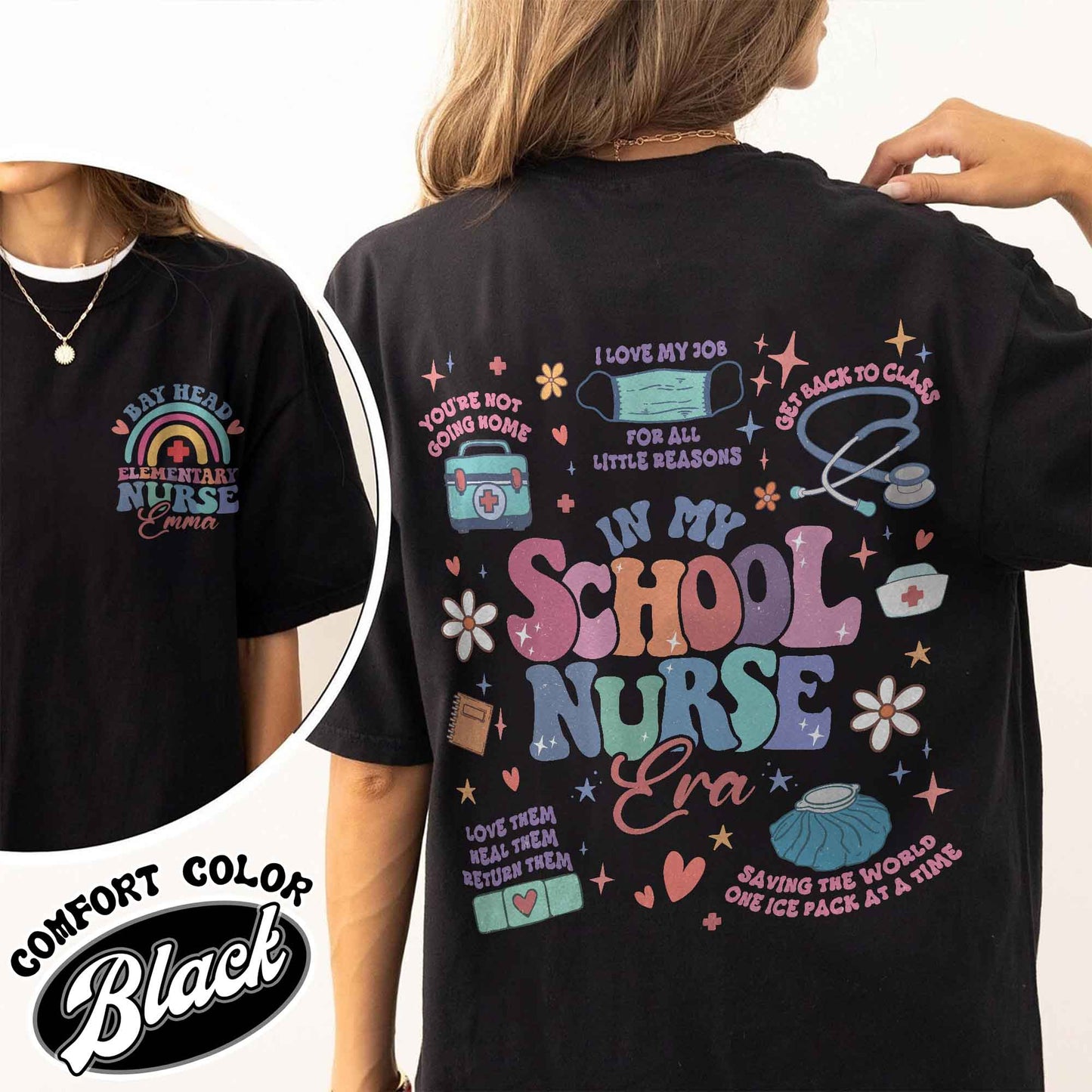 Personalized School Nurse Shirts, Custom Nurse Shirt, Nursing School, Nursing School Shirt, Nursing School Gift, in My Nursing School Era Shirt