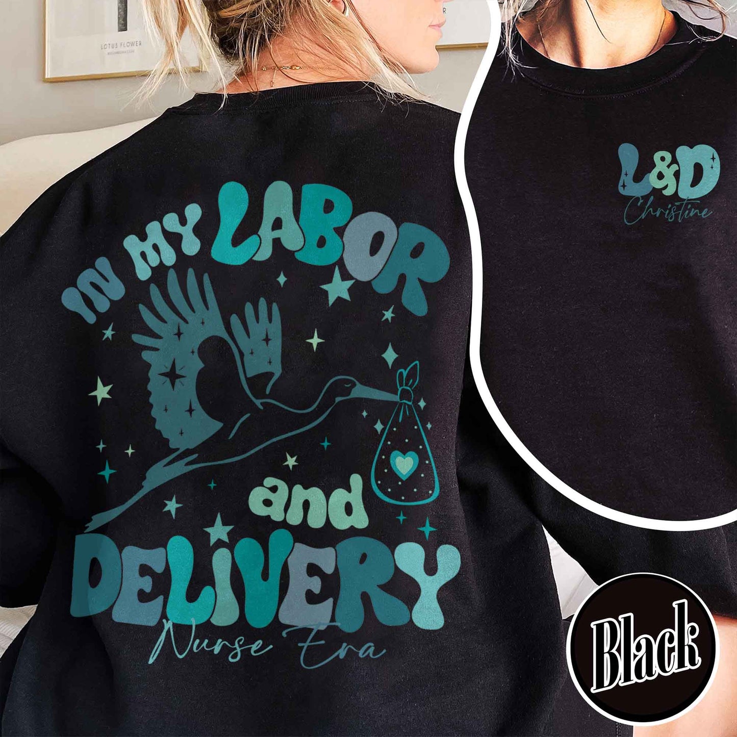 Labor and Delivery Sweatshirt Summer, Labor and Delivery Custom, Labor and Delivery Nurse Sweatshirt, in My Labor and Delivery Nurse Era, L and D Nurse