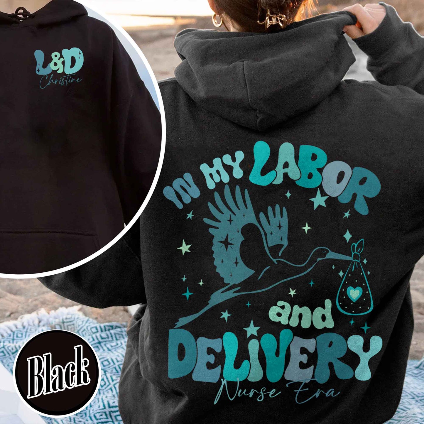 Labor and Delivery Hoodie Summer, Labor and Delivery Custom, Labor and Delivery Nurse Hoodie, in My Labor and Delivery Nurse Era, L and D Nurse