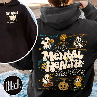 Halloween Mental Health Hoodie, Don’t Ghost Your Feelings Hoodie, Therapist School Counselor Hoodie