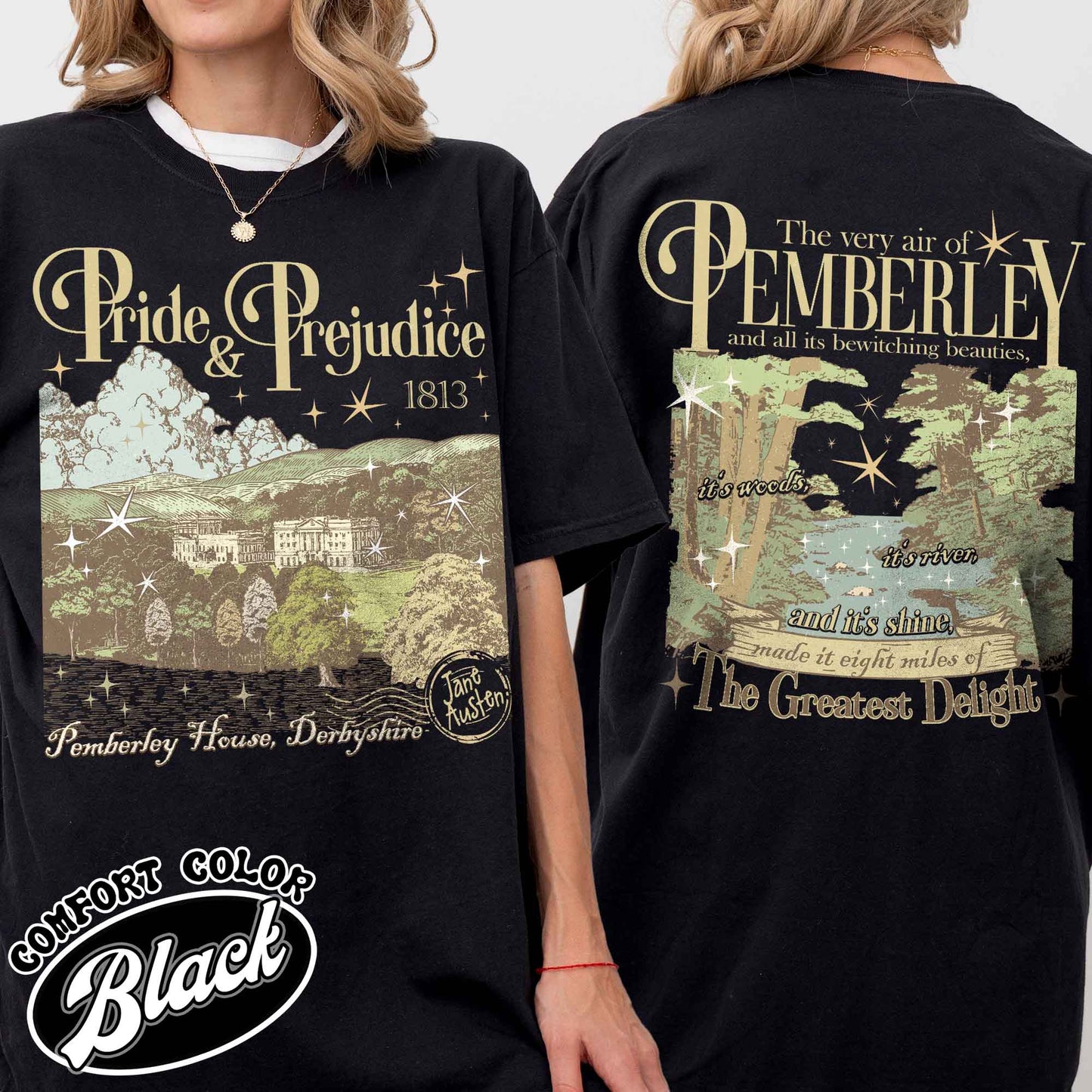 Pride and Prejudice Comfort Color shirt, Pemberley House Shirt