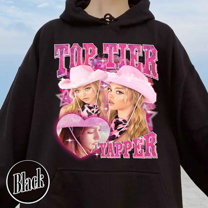 Custom Bootleg Hoodie, Top Tier Yapper Custom Hoodie, Custom Vintage Retro Hoodie