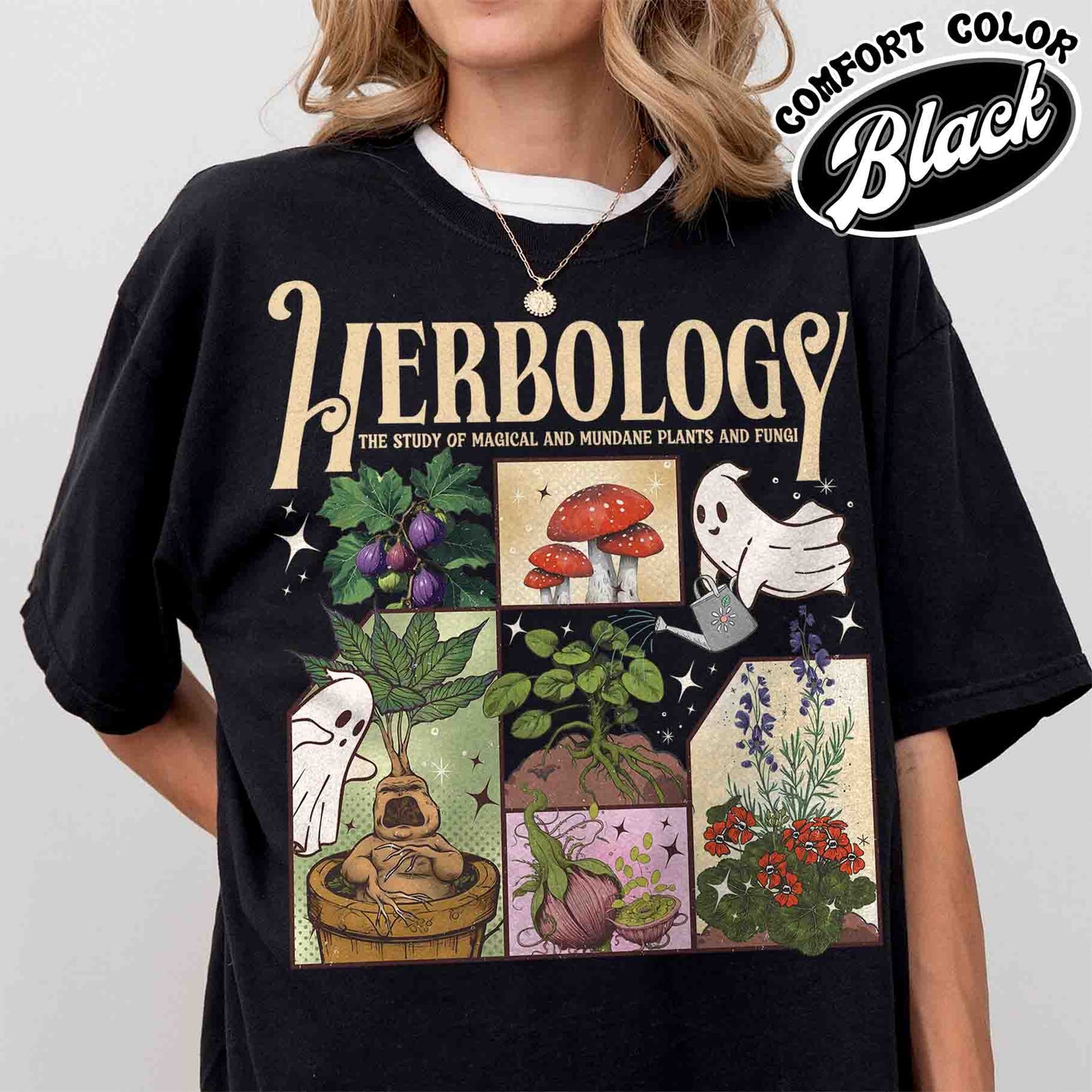 Herbology Plants Shirt, Gardening Shirt, Cute Ghost Shirt, Halloween Plant Shirt, Halloween Mom Shirt, Ghost T-shirt, Plant Lover Gift