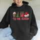 Tis The Season Shirt: Christmas Coffee, Holiday Gift, Santa Hat Tree, Festive Christmas Outfit Hoodie