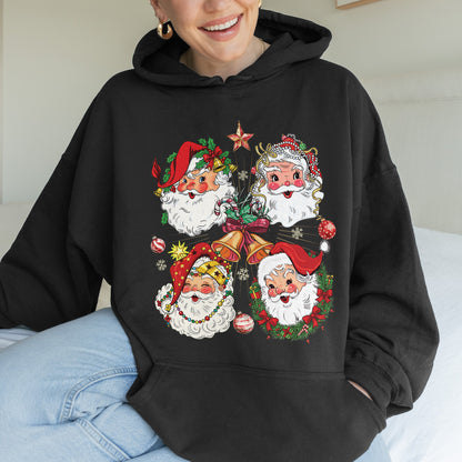 Vintage Santa Claus Retro Christmas Hoodie
