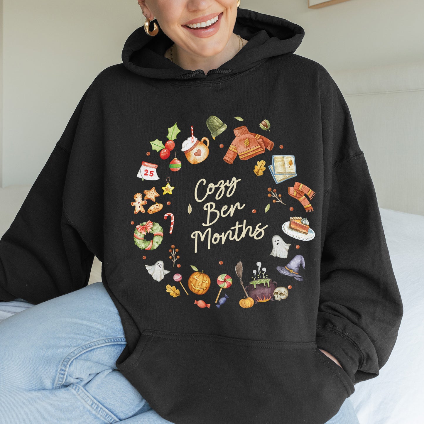 Cozy Ber Months Shirt, Fall Winter Seasonal Tee, Autumn Halloween Thanksgiving Christmas Top Hoodie