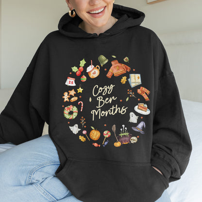 Cozy Ber Months Shirt, Fall Winter Seasonal Tee, Autumn Halloween Thanksgiving Christmas Top Hoodie