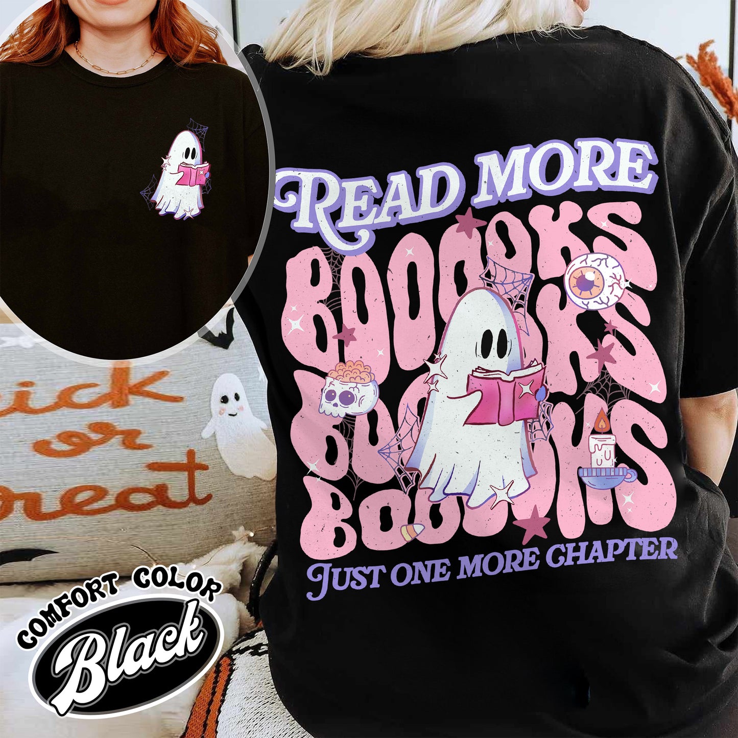 Read More Booooks Halloween, Read More Booooks T-Shirt, Read More Booooks Shirt, Read More Booooks, Halloween Party Shirt, Spooky Season Shirt