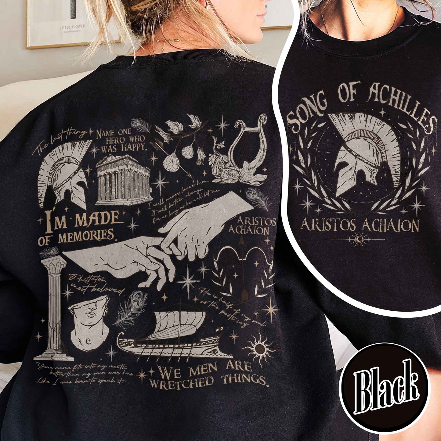 Bookish Sweatshirt, Song of Achilles Merch, Achilles and Patroclus Sweatshirt, Name One Hero Sweatshirt