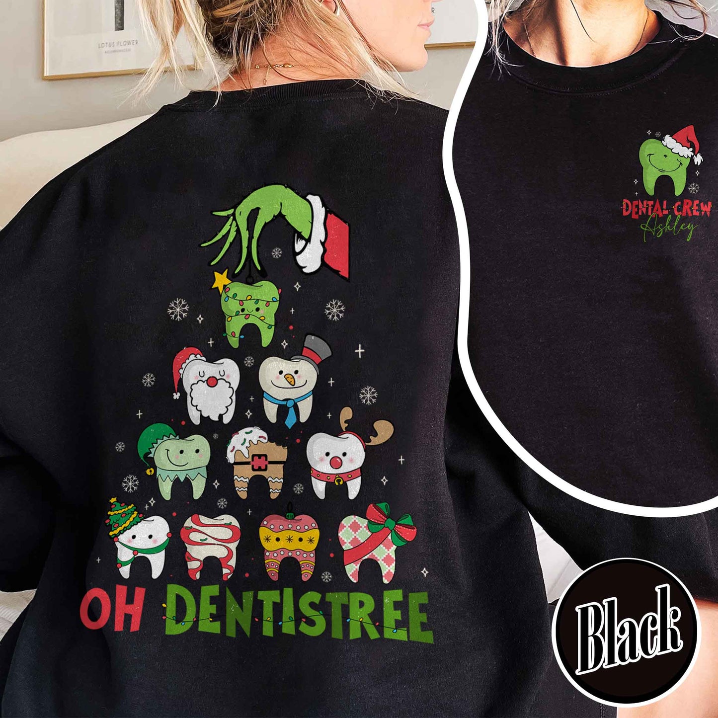 Dental Christmas Tree Sweatshirt,Funny Christmas Teeth Shirt,Funny Christmas Teeth,Christmas Teeth Dentist Shirt,Gift For Dentist On Christmas