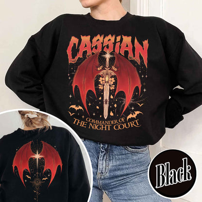 Acotar Sweatshirt Cassian, Velaris City Of Starlight Acotar Two-sided Sweatshirt, The Night Court Sweatshirt, Court Of Dreams, Cassian, Booklover Sweatshirt