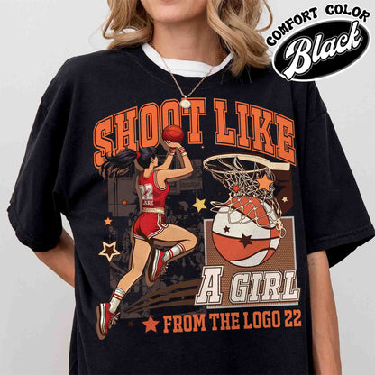 Shoot Like a Girl Shirt, Girls Basketball Shirt, Girls Basketball Tee, if You Break It, You Own It, Everyone Watches Womens Sports T-Shirt